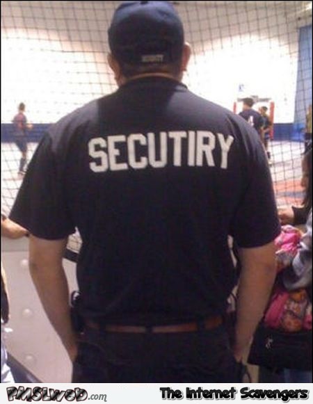 Security T-shirt fail @PMSLweb.com