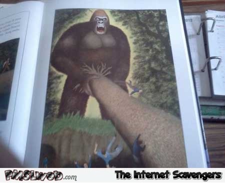 WTF book gorilla drawing