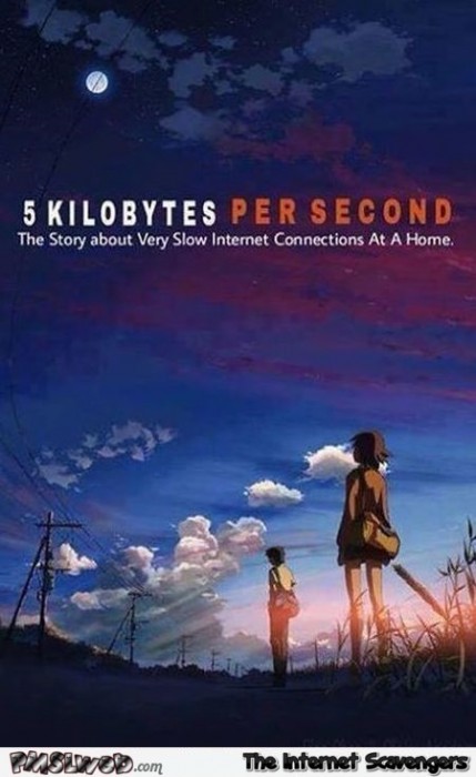 Funny 5 kilobytes per second poster
