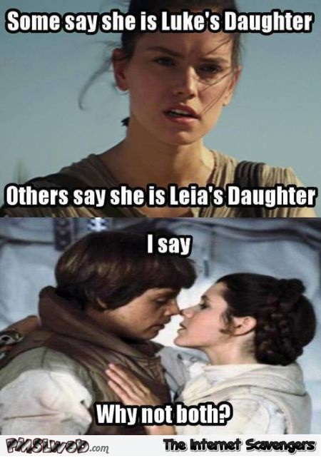 Luke and Leia’s daughter meme – Funny Star Wars pictures @PMSLweb.com
