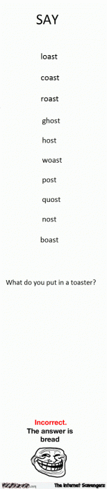 What do you put in a toaster troll