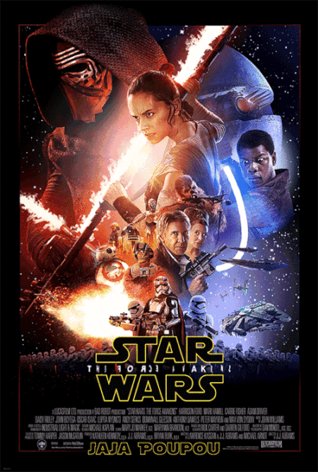 Star Wars the Force Awakens funny animated poster @PMSLweb.com