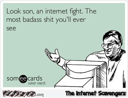 Sarcastic internet fight ecard @PMSLweb.com