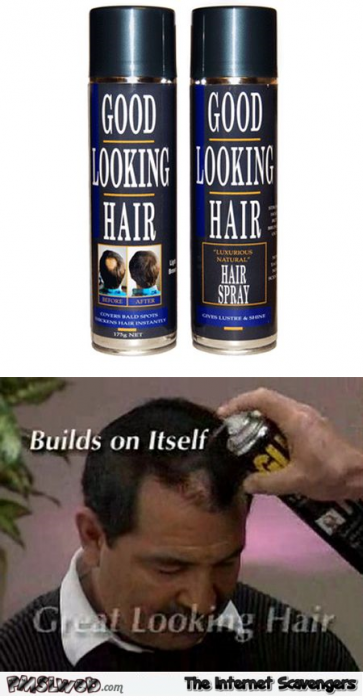 Funny instant hair spray