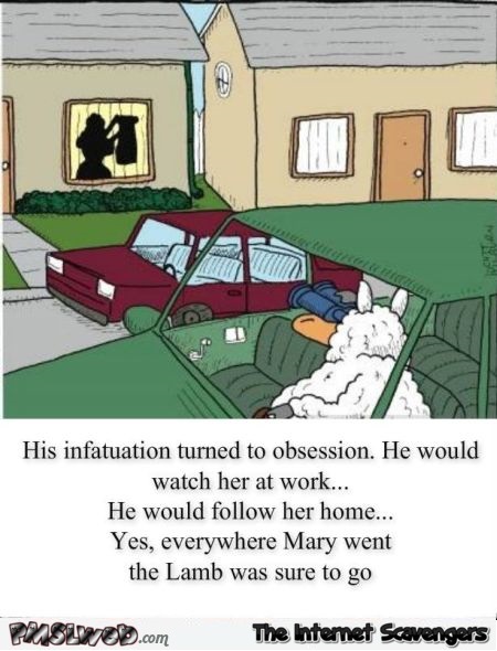Mary had a little lamb funny cartoon @PMSLweb.com
