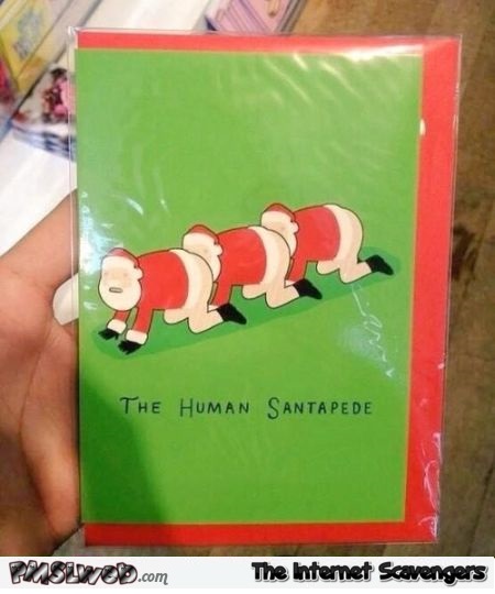 The human Santapede Christmas card – Hilarious Christmas pictures @PMSLweb.com
