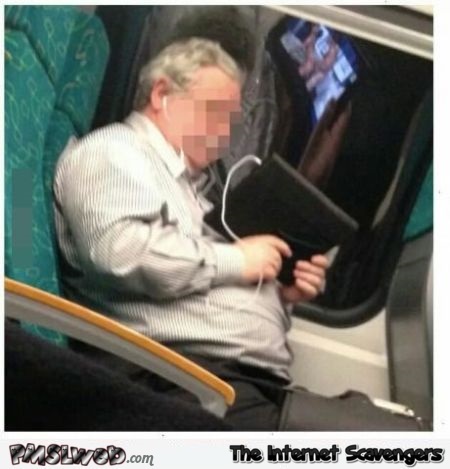 Busted watching porn in the train humor @PMSLweb.com