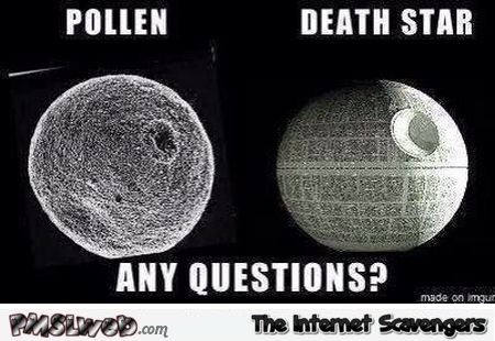 Death Star versus pollen humor @PMSLweb.com