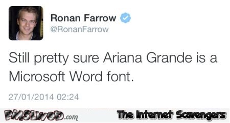 Funny Ariana Grande Microsoft word tweet