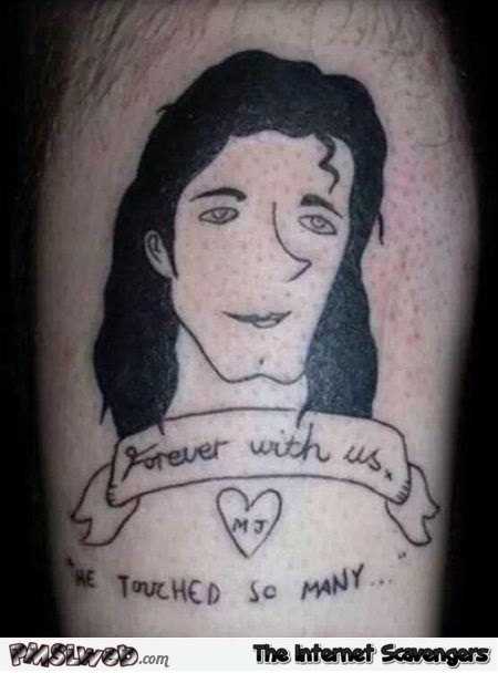 Funny Michael Jackson tattoo @PMSLweb.com