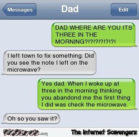 Dad’s funny text message @PMSLweb.com