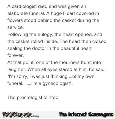 Funny cardiologist joke – TGIF funniness @PMSLweb.com