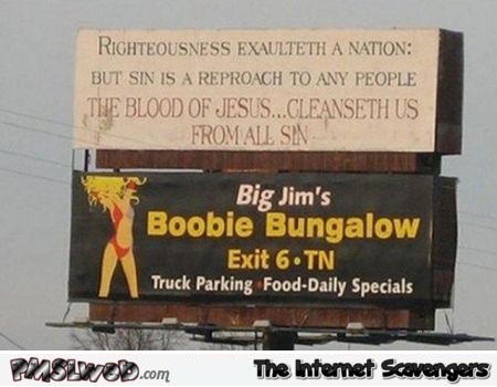 Funny advertising placement