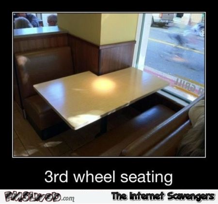 Funny 3rd wheel seating @PMSLweb.com