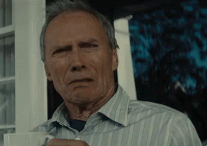 Clint Eastwood can’t believe how stupid you are gif