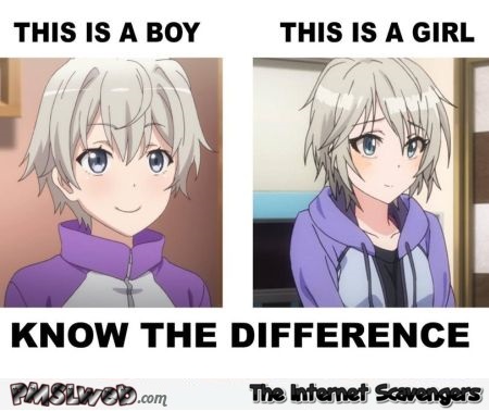 Boy versus girl anime humor @PMSLweb.com