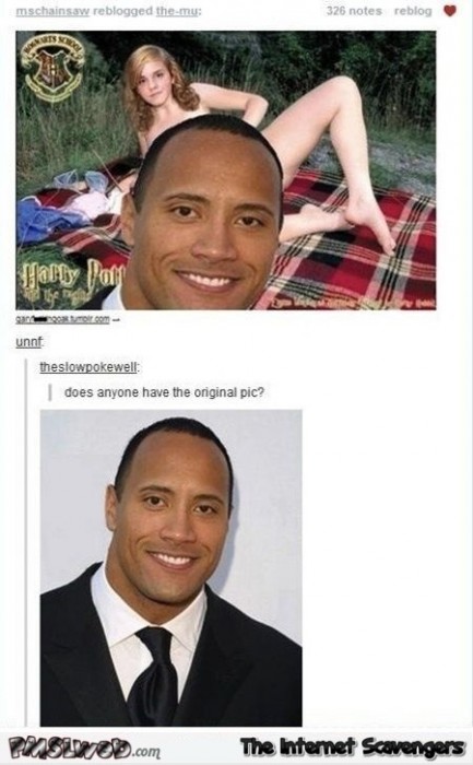 Funny original picture of the rock
