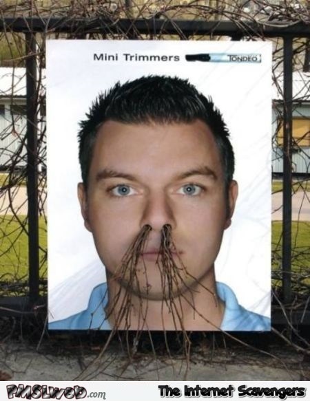 Funny nose trimmer advert @PMSLweb.com