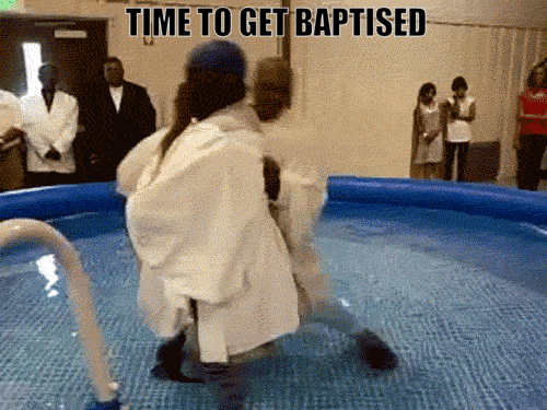 Hilarious baptism @PMSLweb.com