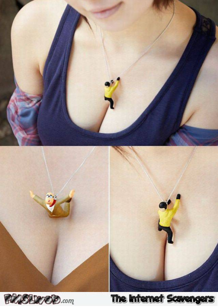 Funny necklace for busty women