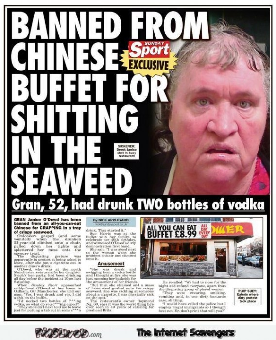 Banned from Chinese buffet funny news
