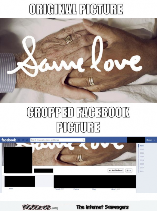Funny Facebook cropped picture fail