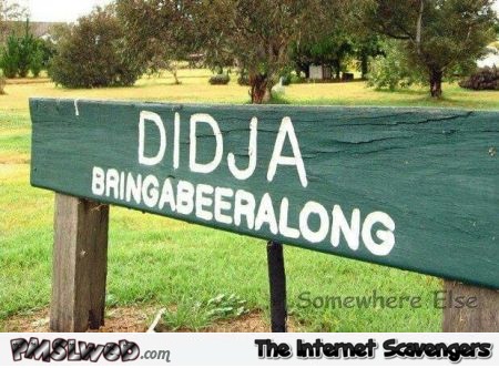 hilarious Australian sign