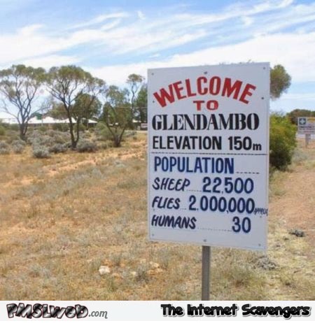 Funny Aussie welcome sign