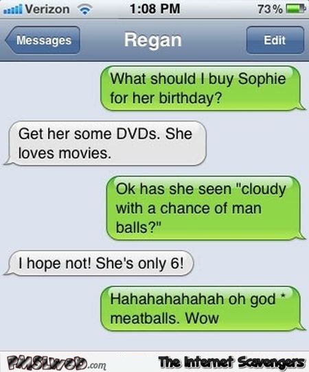 Funny DVD title fail text message @PMSLweb.com