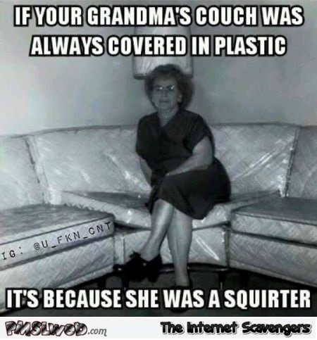 Why your grandmother’s couch was always covered in plastic meme @PMSLweb.com