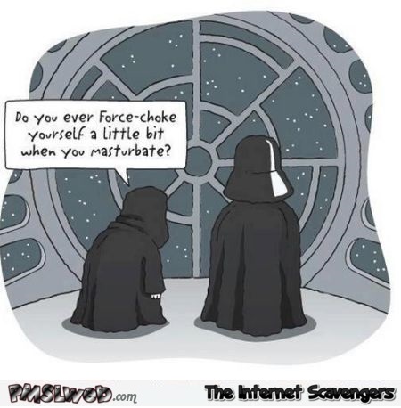 Funny Star Wars masturbation cartoon @PMSLweb.com
