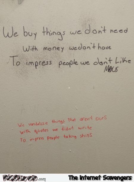 Funny toilet wall vandalizing @PMSLweb.com
