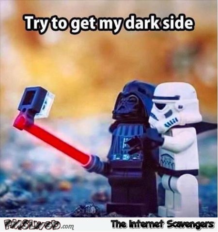 Dark side selfie meme @PMSLweb.com