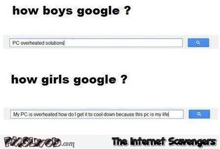 How boys google versus how girls google humor @PMSLweb.com