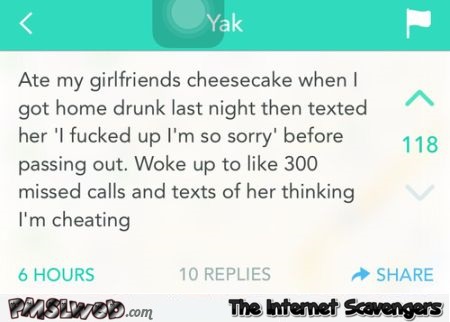 Be careful when you text your girlfriend – Sunday humor @PMSLweb.com