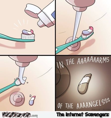 Funny toothpaste cartoon @PMSLweb.com