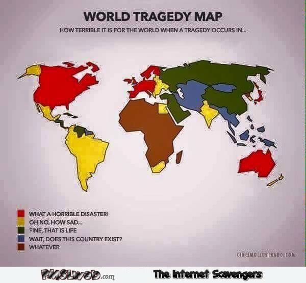 Funny world tragedy map