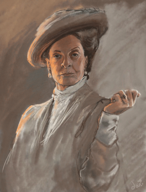Funny Maggie Smith animated painting @PMSLweb.com
