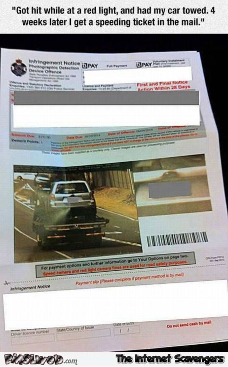 Hilarious speeding ticket fail @PMSLweb.com