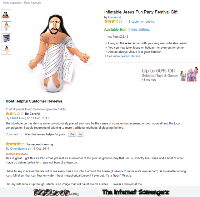 Funny inflatable Jesus review @PMSLweb.com