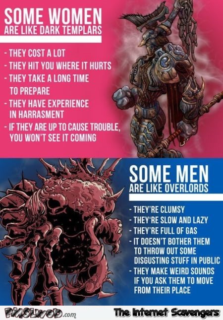 Men, women and Starcraft humor @PMSLweb.com