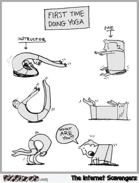 First time doing yoga humor @PMSLweb.com