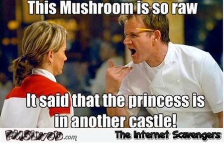 This mushroom is so raw funny Gordon Ramsay meme @PMSLweb.com