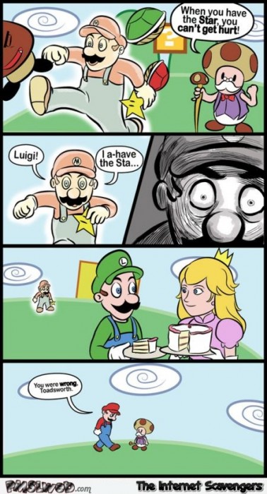 When you have the star Mario bros funny cartoon