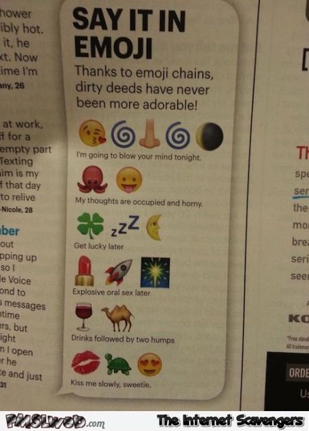 Say it in emoji humor @PMSLweb.com