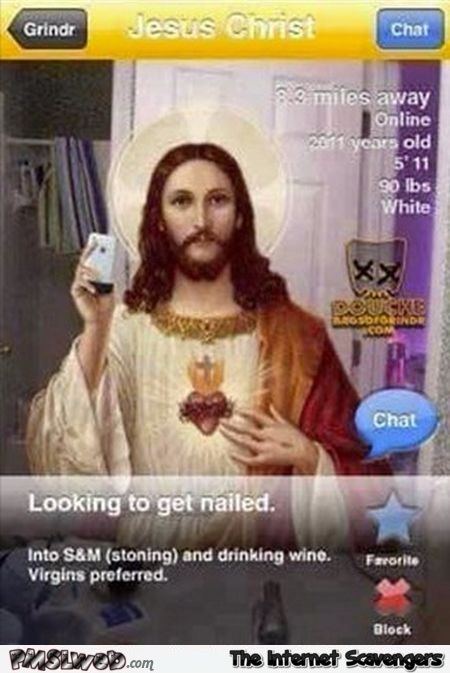 Funny Jesus Christ dating profile – Wicked Wednesday humor @PMSLweb.com