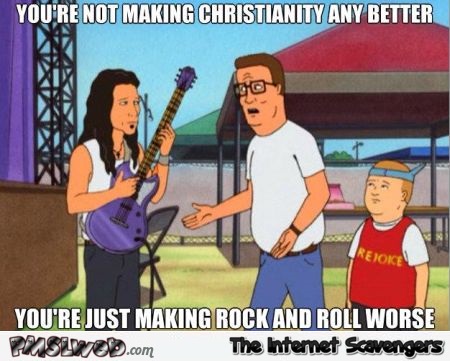 Funny Christian rock meme @PMSLweb.com