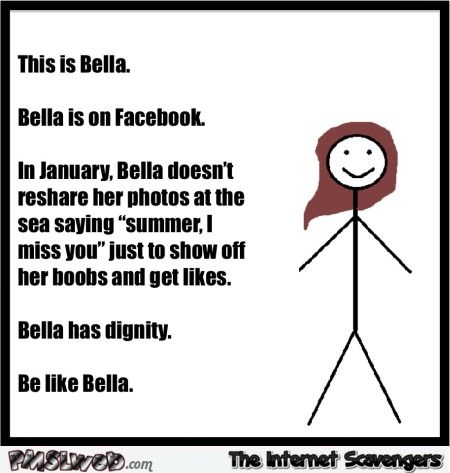 Funny Facebook be like Bella