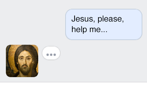 Funny Jesus text messaging animated @PMSLweb.com