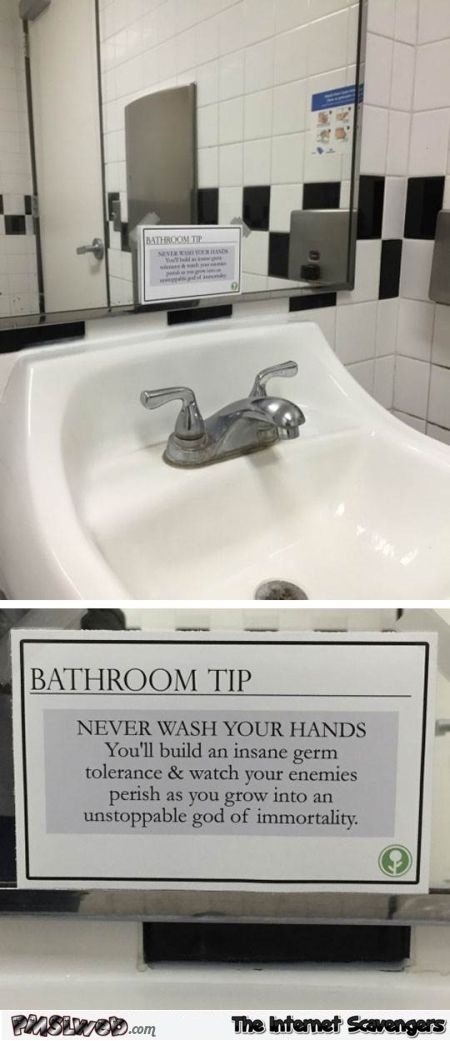 Funny bathroom tip @PMSLweb.com